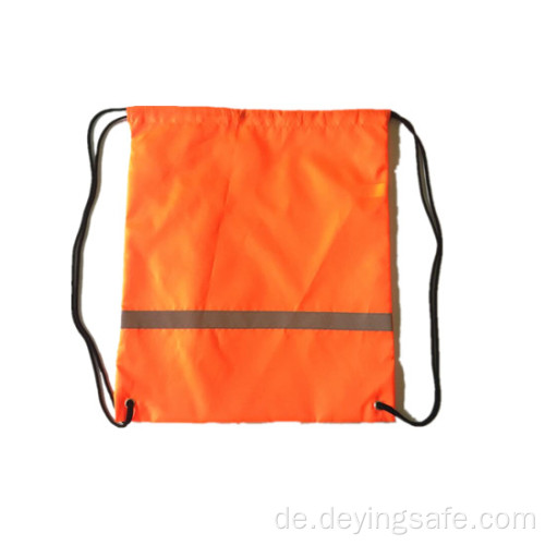 Rucksack-Tasche mit Kordelzug und reflektierendem Klebeband